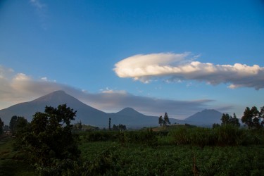 8R2A5608 Mgahinga NP Silhouette Volcanos Virungas Uganda