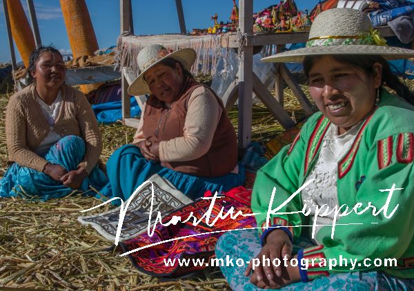7P8A8331 Tribe Uros Aymara Isla Uros Lago Titicaca Peru