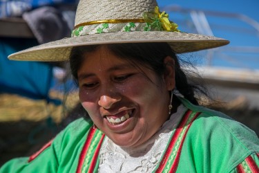 7P8A8318 Tribe Uros Aymara Isla Uros Lago Titicaca Peru