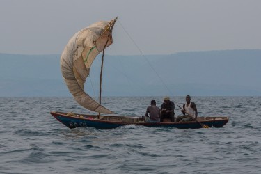 8R2A4037 Fisherman Dhau Lake Tanganyika North Zambia