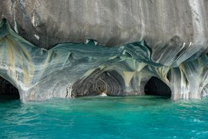 7P8A8402 Marble Cathedral Puerto Rio Tranquilo Aisen Northern Patagonia Southern Chile